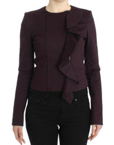 GF Ferre Purple Ruched Jacket Coat Blazer Short -   -  GF Ferre.